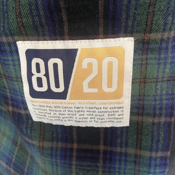 Men's Windproof Fall/Winter Penfield Parka -Black w. Plaid flannel lining - Med - Picture 9 of 14